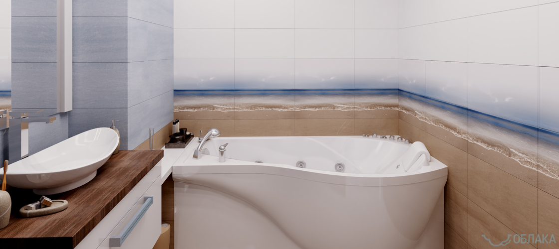 Дизайн решение ванной комнаты. Облако №23 - рис.1
