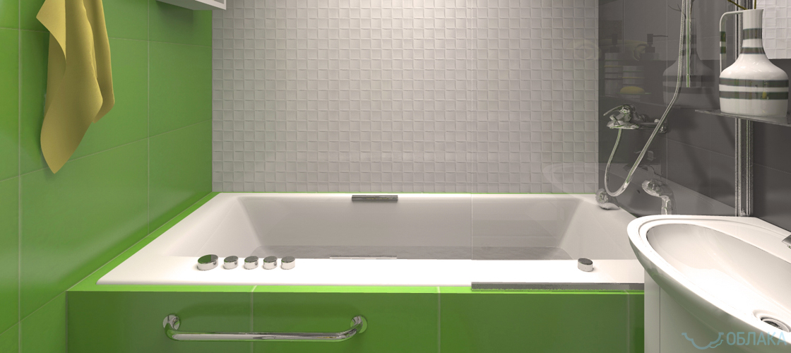 Дизайн решение ванной комнаты. Облако №30 - рис.1