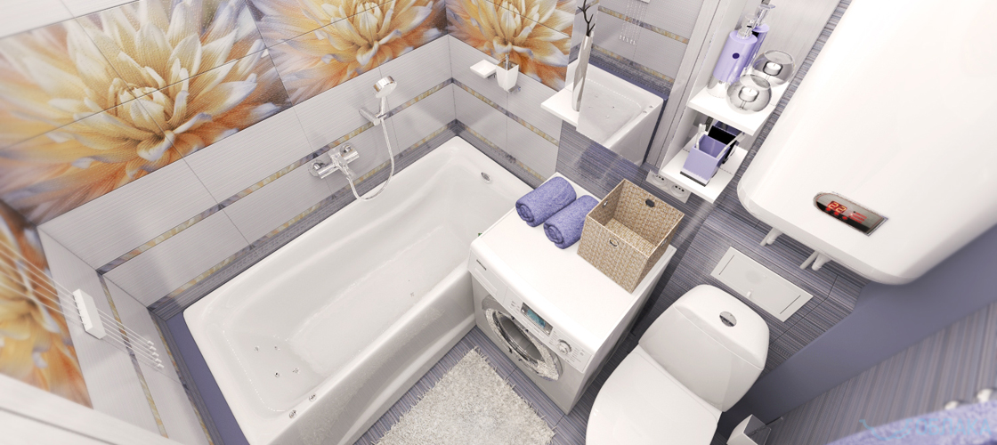 Дизайн решение ванной комнаты. Облако №51 - рис.1