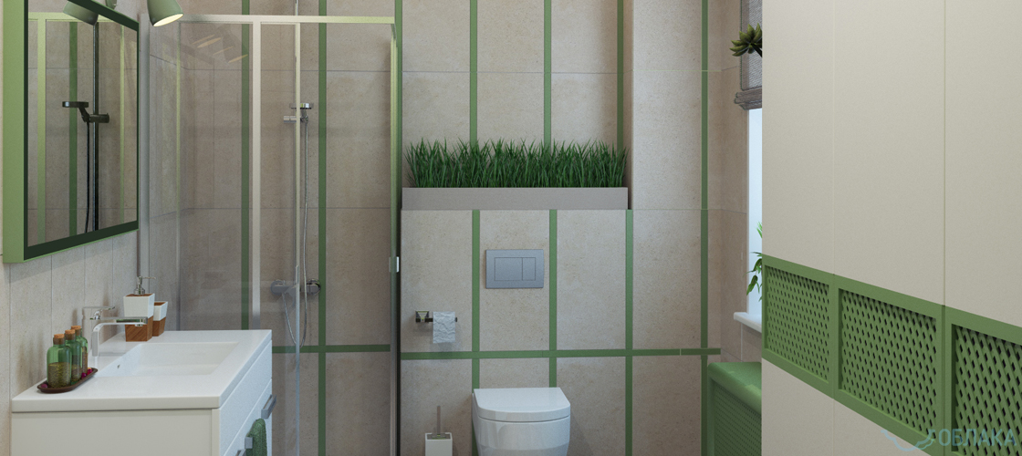 Дизайн решение ванной комнаты. Облако №59 - рис.1