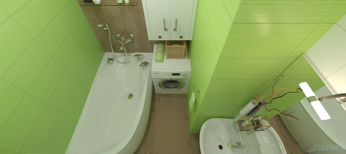 Дизайн решение ванной комнаты. Облако №61 - рис.1