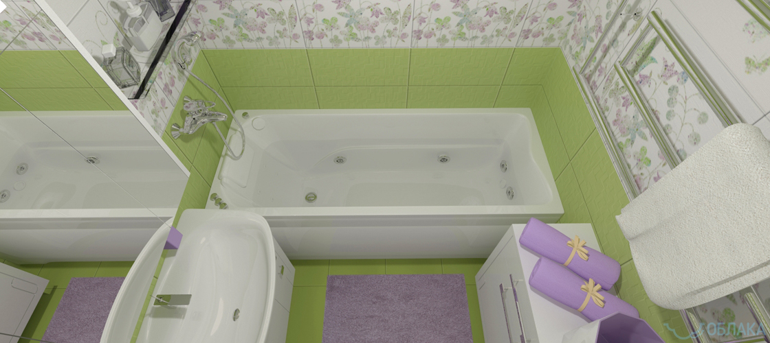 Дизайн решение ванной комнаты. Облако №67 - рис.1