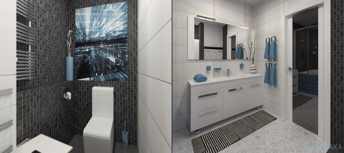 Дизайн решение ванной комнаты. Облако №49 - рис.2