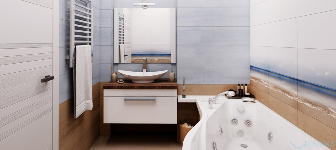 Дизайн решение ванной комнаты. Облако №23 - рис.2
