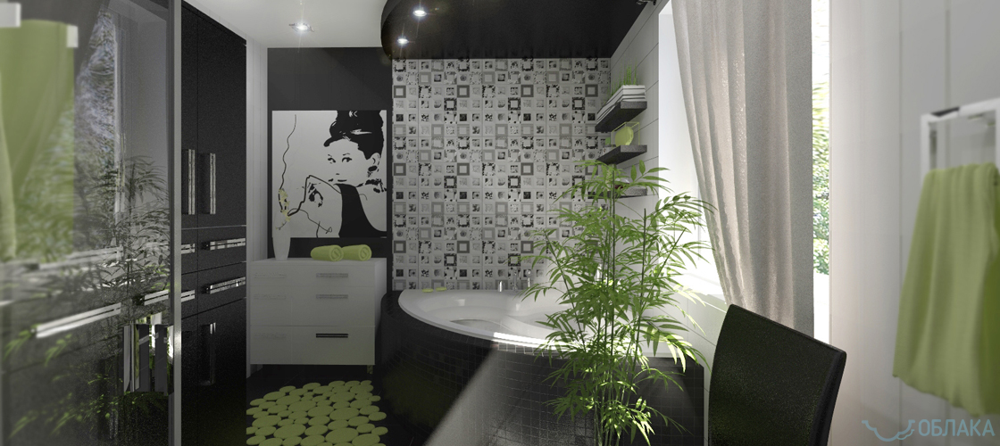 Дизайн решение ванной комнаты. Облако №47 - рис.2