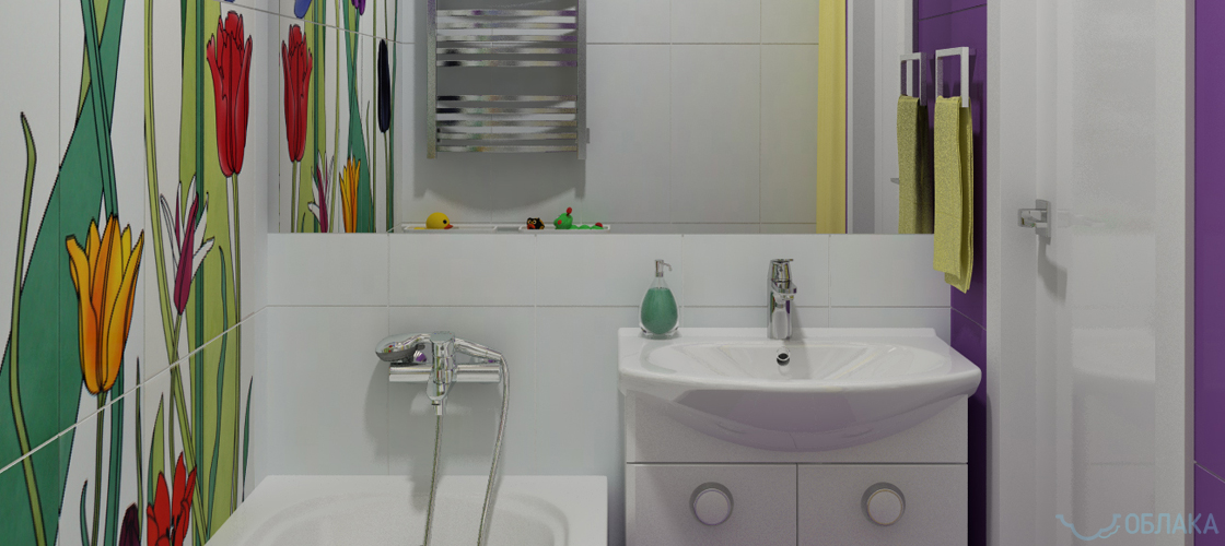 Дизайн решение ванной комнаты. Облако №21 - рис.3