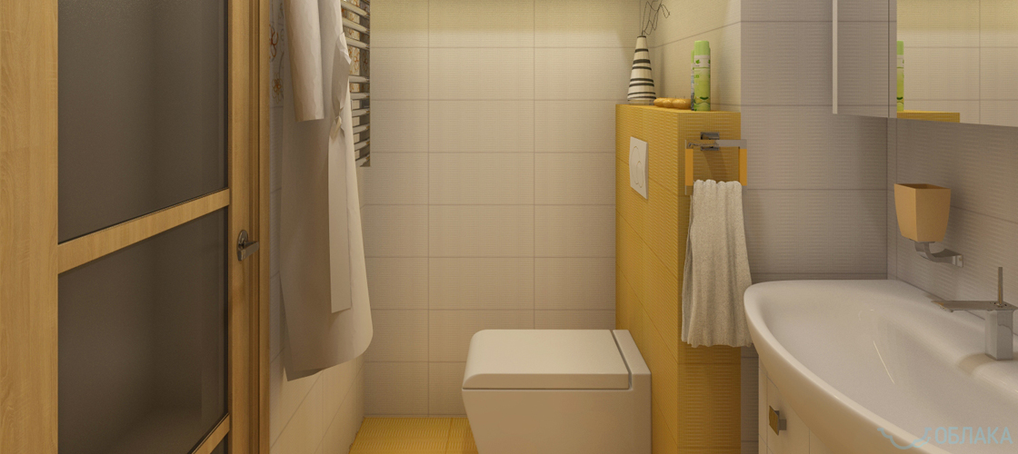 Дизайн решение ванной комнаты. Облако №45 - рис.3