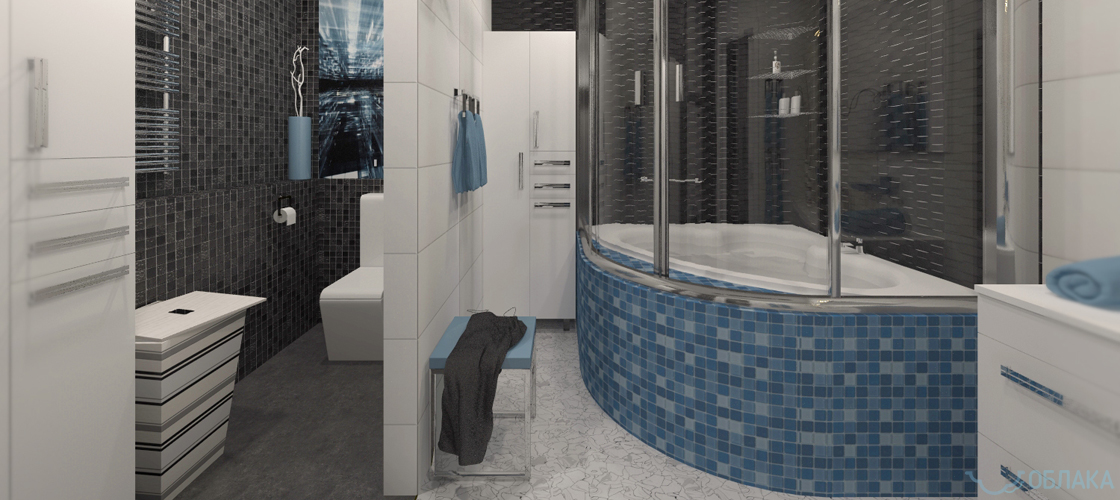 Дизайн решение ванной комнаты. Облако №49 - рис.3