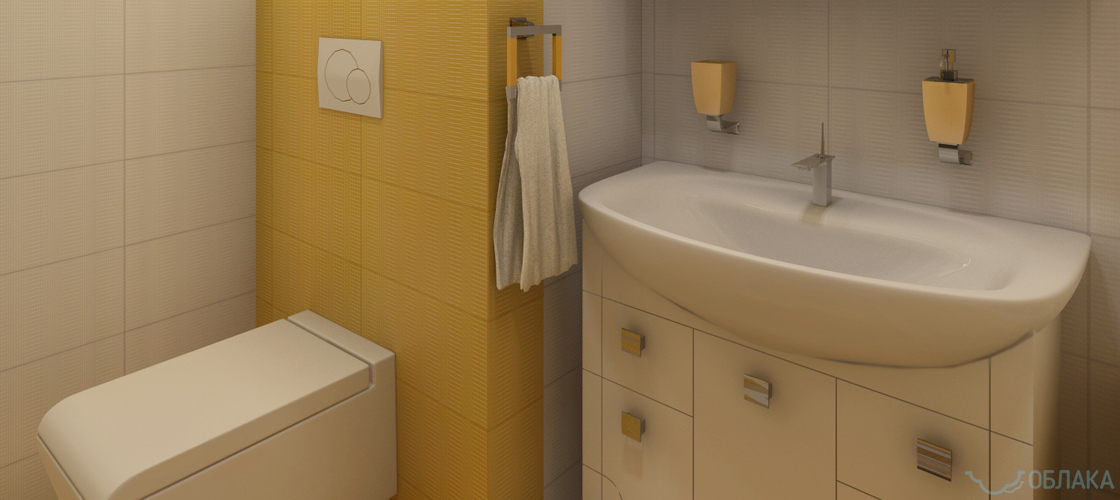 Дизайн решение ванной комнаты. Облако №45 - рис.4