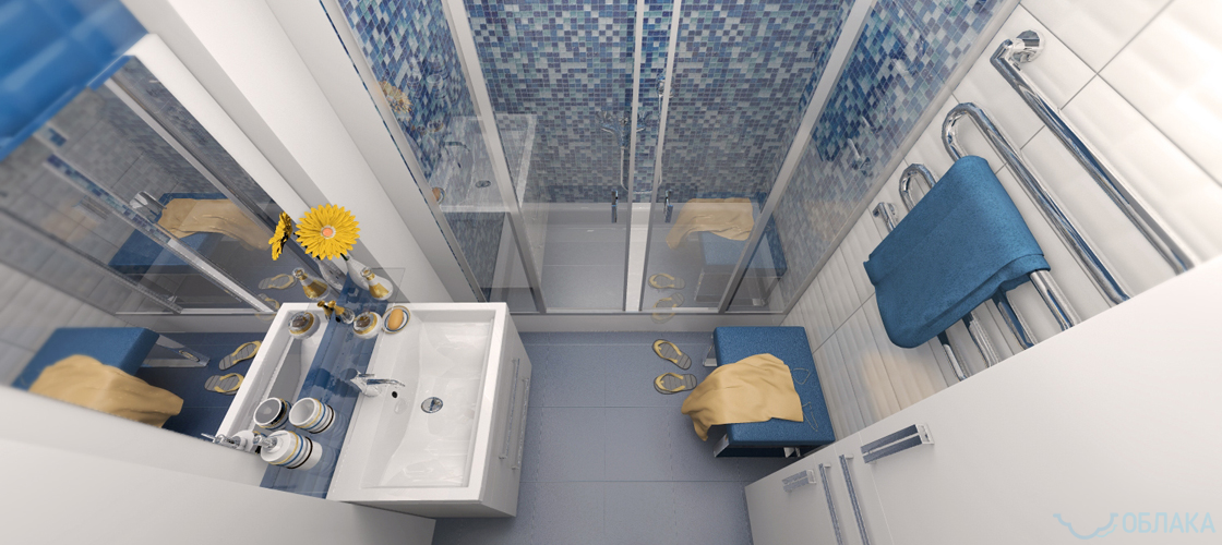Дизайн решение ванной комнаты. Облако №20 - рис.5