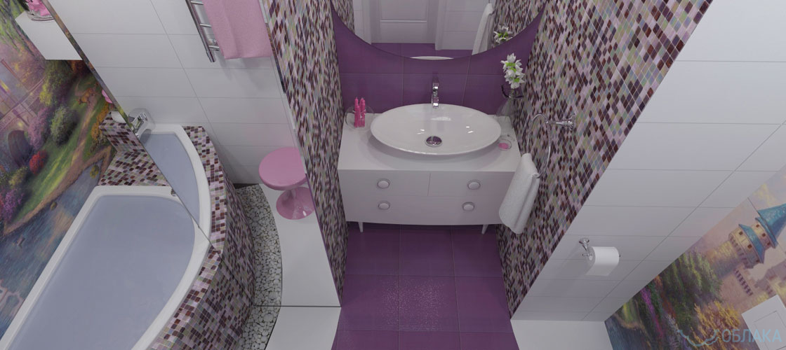 Дизайн решение ванной комнаты. Облако №85 - рис.5