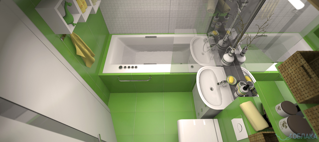 Дизайн решение ванной комнаты. Облако №30 - рис.6