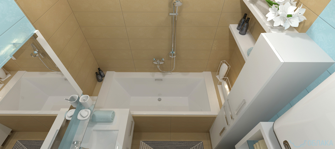 Дизайн решение ванной комнаты. Облако №57 - рис.8