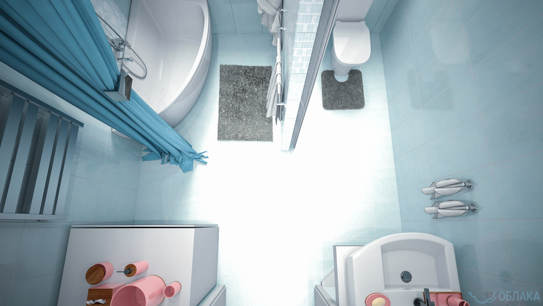 Дизайн решение ванной комнаты. Облако №99 - рис.3