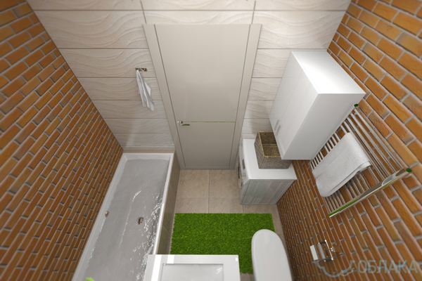 Дизайн решение ванной комнаты. Облако №19 - рис.1