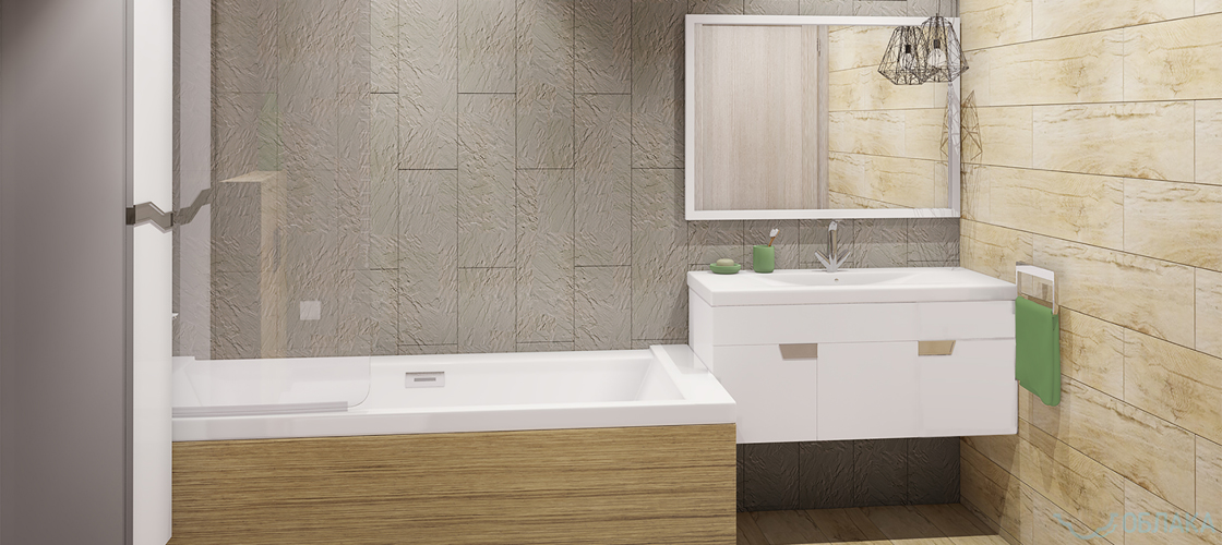 Дизайн решение ванной комнаты. Облако №41 - рис.1