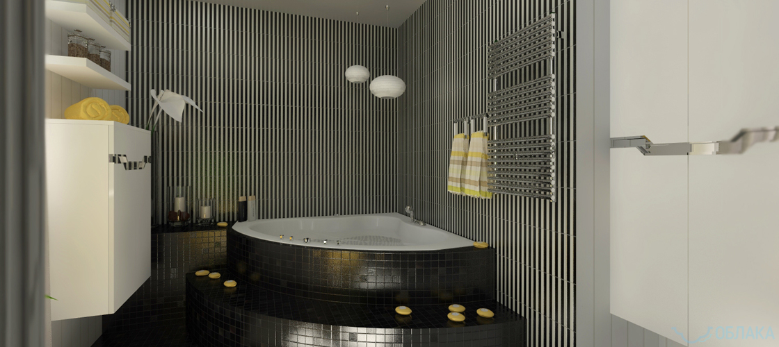 Дизайн решение ванной комнаты. Облако №48 - рис.1