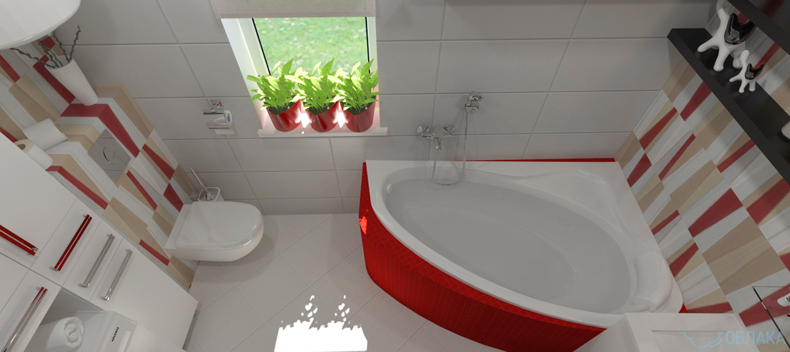 Дизайн решение ванной комнаты. Облако №56 - рис.1
