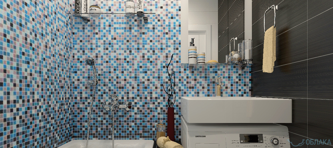 Дизайн решение ванной комнаты. Облако №62 - рис.1