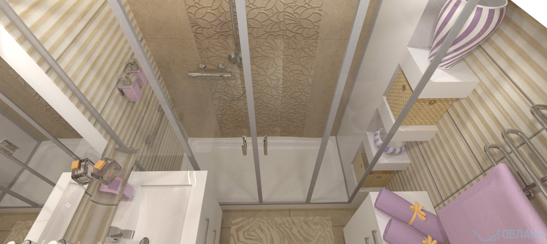 Дизайн решение ванной комнаты. Облако №68 - рис.1