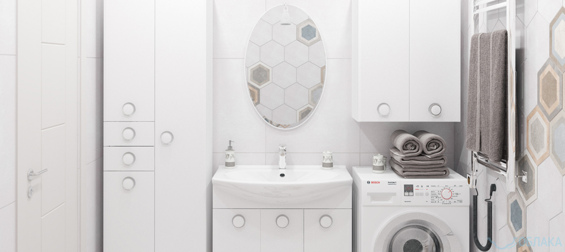 Дизайн решение ванной комнаты. Облако №74 - рис.1