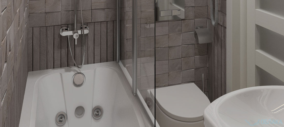 Дизайн решение ванной комнаты. Облако №88 - рис.1