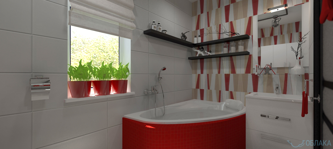 Дизайн решение ванной комнаты. Облако №56 - рис.2