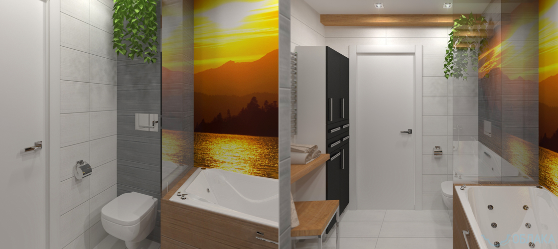 Дизайн решение ванной комнаты. Облако №70 - рис.3