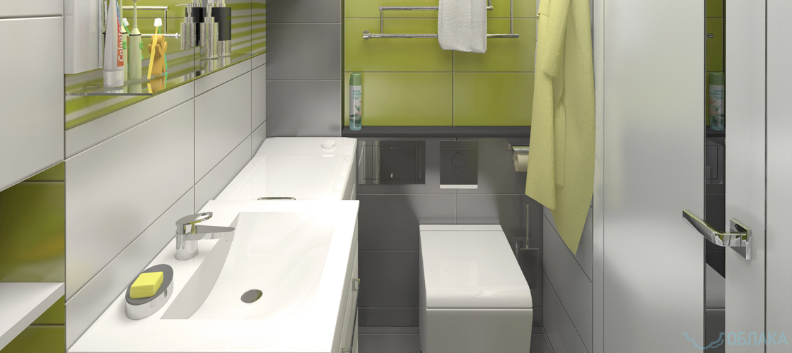 Дизайн решение ванной комнаты. Облако №42 - рис.3