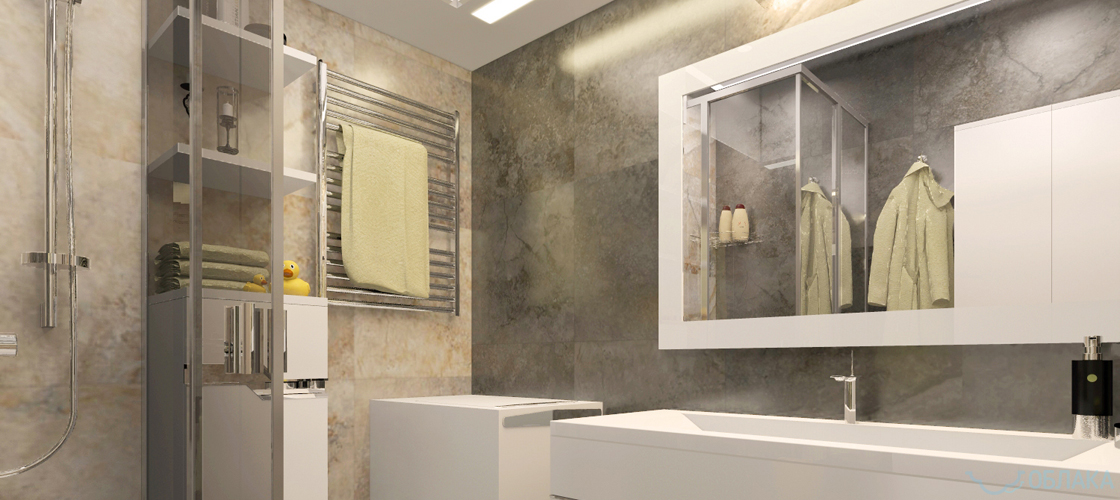 Дизайн решение ванной комнаты. Облако №43 - рис.3