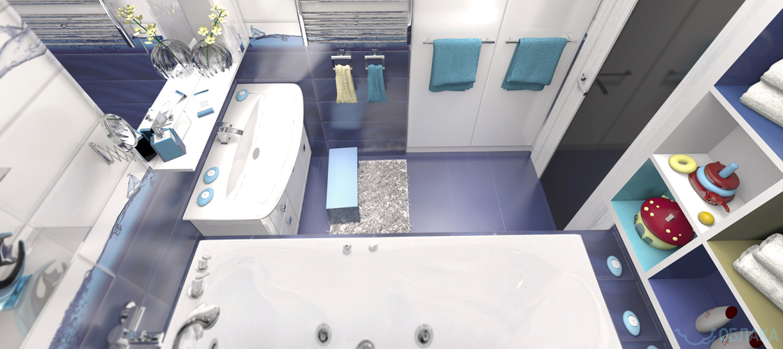 Дизайн решение ванной комнаты. Облако №39 - рис.4