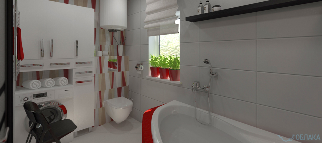 Дизайн решение ванной комнаты. Облако №56 - рис.4