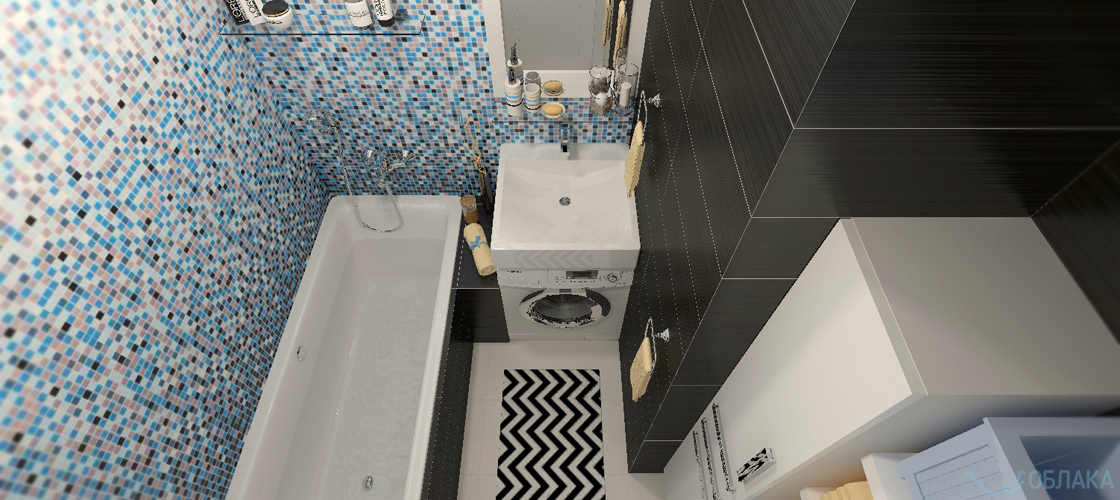 Дизайн решение ванной комнаты. Облако №62 - рис.4