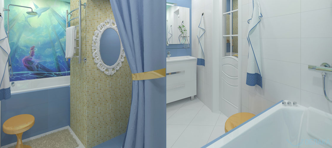 Дизайн решение ванной комнаты. Облако №86 - рис.3
