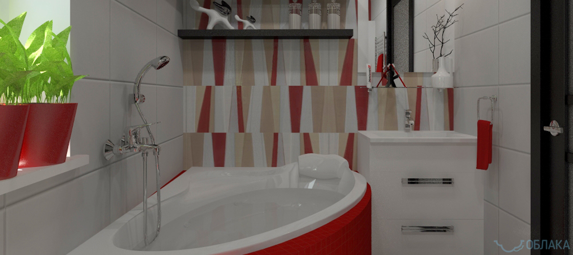 Дизайн решение ванной комнаты. Облако №56 - рис.5