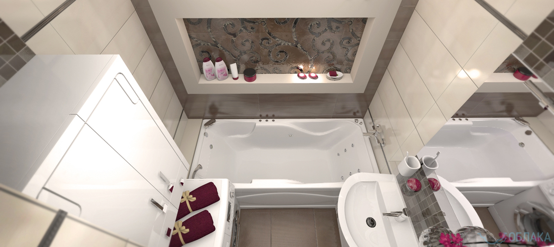 Дизайн решение ванной комнаты. Облако №16 - рис.5