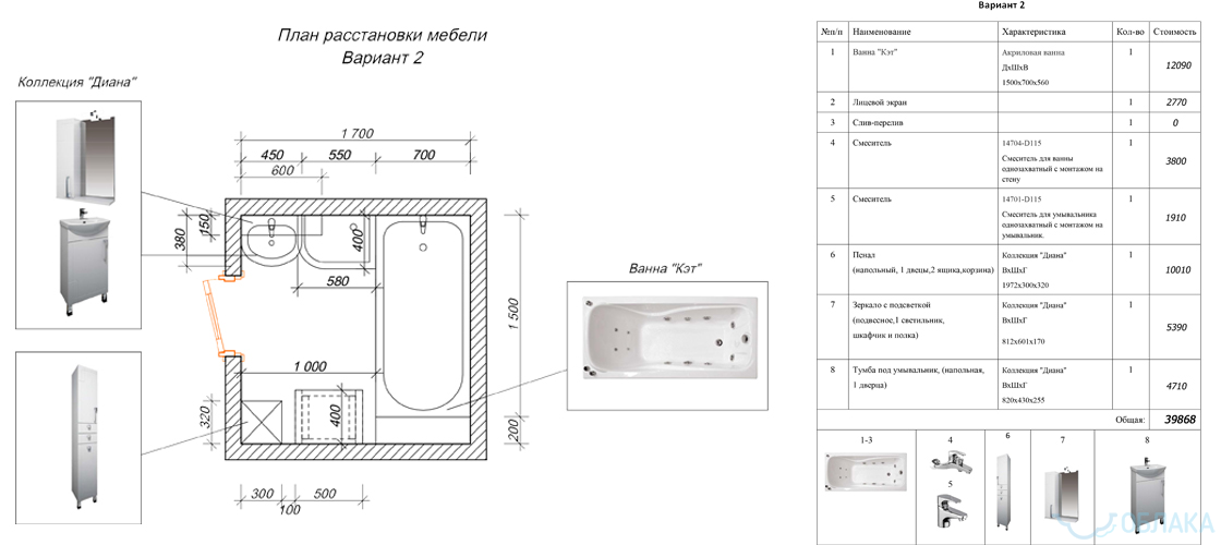 Дизайн решение ванной комнаты. Облако №33 - рис.6