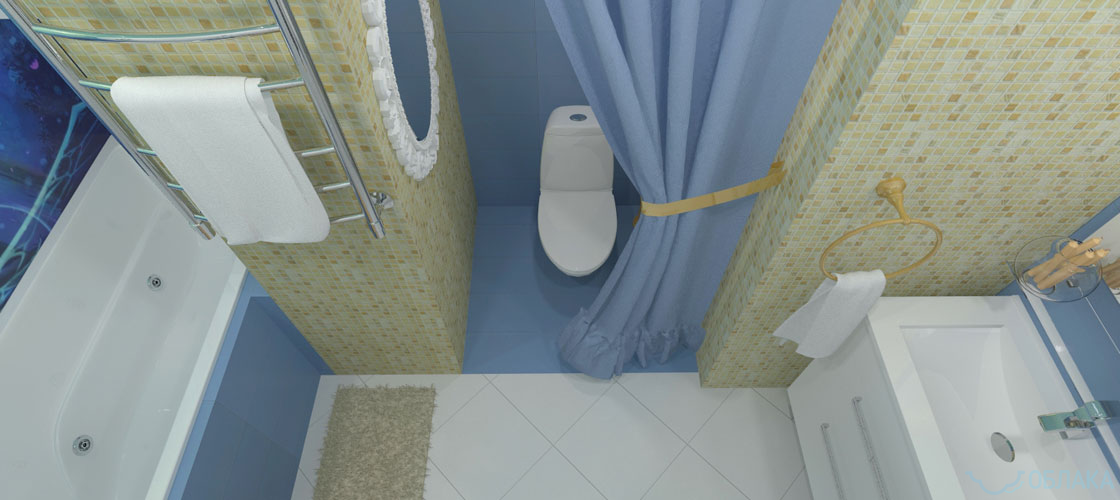 Дизайн решение ванной комнаты. Облако №86 - рис.4