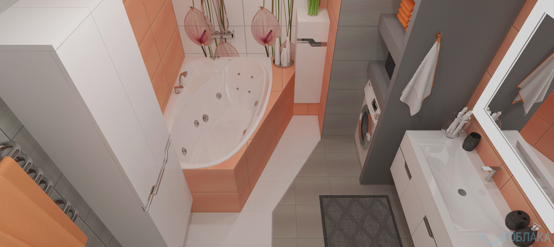 Дизайн решение ванной комнаты. Облако №76 - рис.7