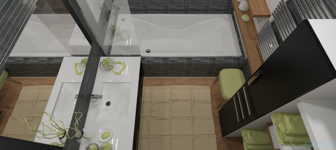 Дизайн решение ванной комнаты. Облако №72 - рис.7