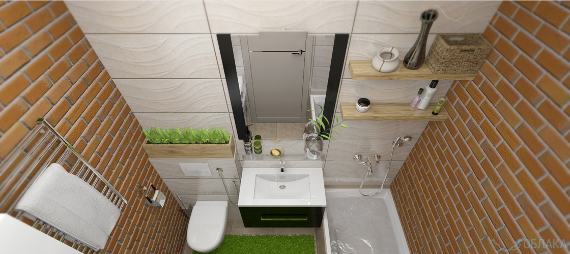 Дизайн решение ванной комнаты. Облако №19 - рис.5
