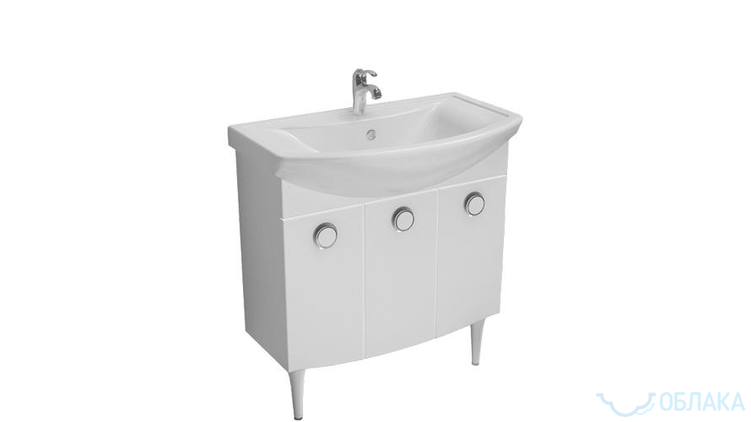 Тумба Лира-80 с дверцами-art8012--Мебель для ванной комнаты-1