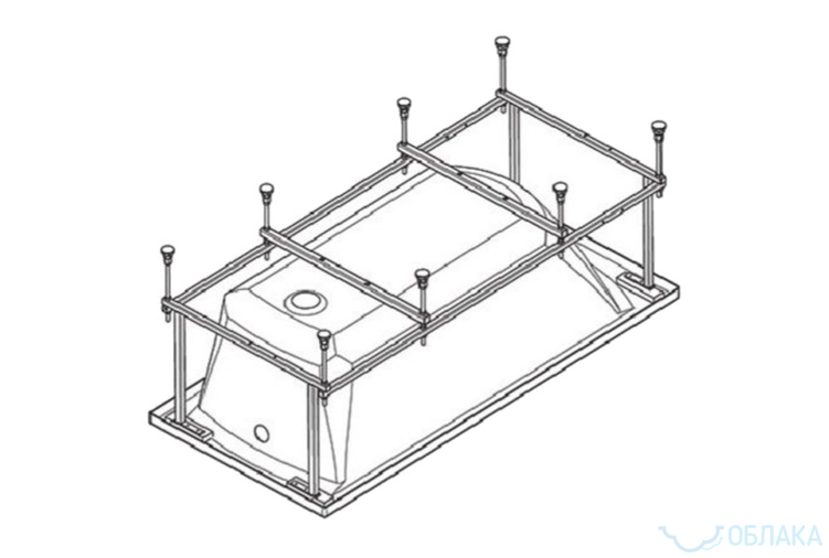 Монтажный комплект Santek к ванне Монако 150х70 см-art52917--Комплектующие для ванн-1
