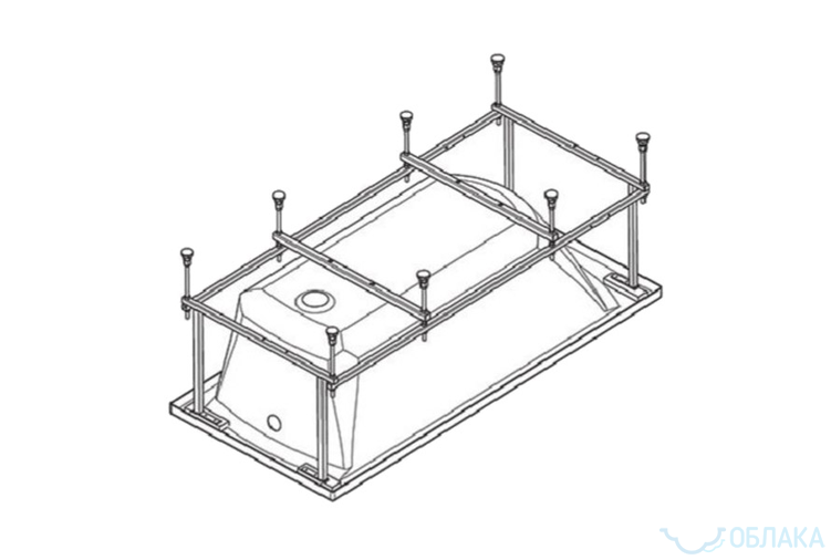Монтажный комплект Santek к ванне Монако XL 170х75 см-art52921--Комплектующие для ванн-1