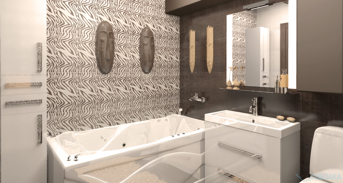 Дизайн решение ванной комнаты. Облако №8 - рис.1