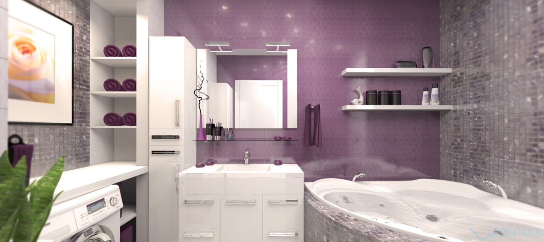Дизайн решение ванной комнаты. Облако №15 - рис.3