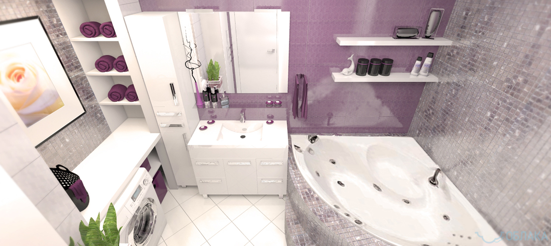 Дизайн решение ванной комнаты. Облако №15 - рис.5