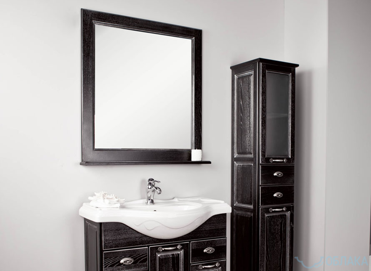 Акватон - ЖЕРОНА 85 черное серебро-art53380--Мебель для ванной комнаты-1